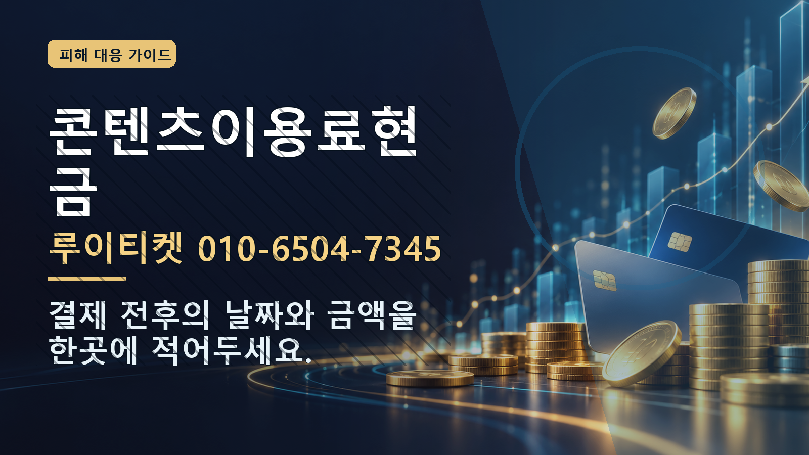 콘텐츠이용료현금: 루이티켓 010-6504-7345 · 결제 전후의 날짜와 금액을 한곳에 적어두세요.